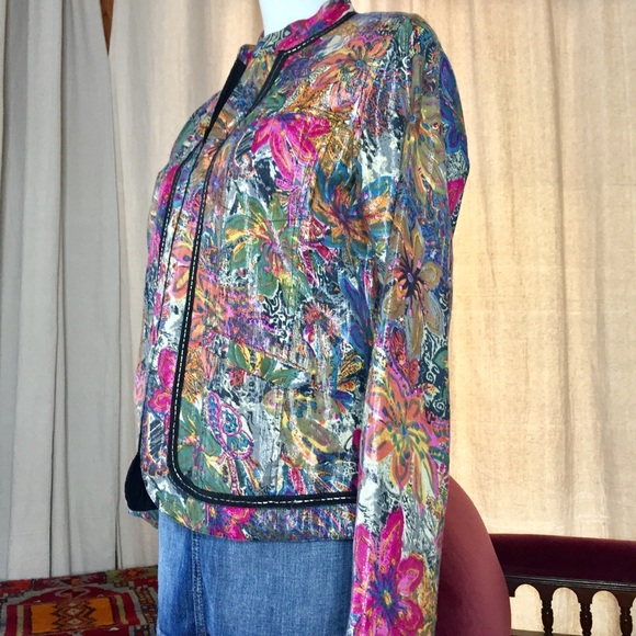 Metallic Floral Jacket - Picture 2 of 5